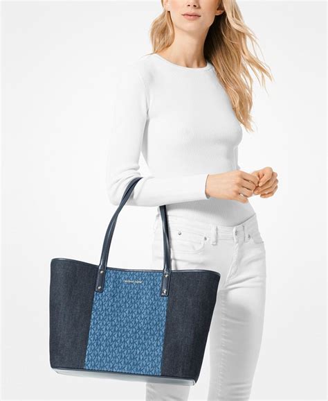 michael kors carter denim open tote|michael kors carter open tote: Handbags .